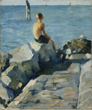 Alessandro Pomi, Giovane pescatore